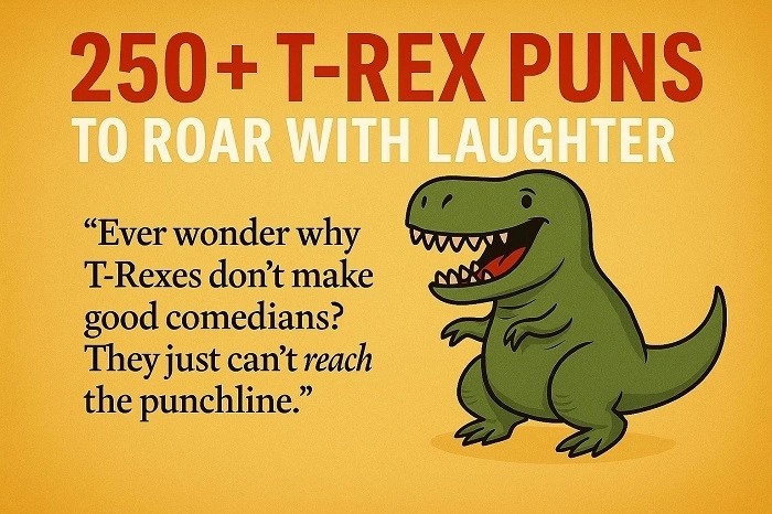 Funny T-Rex Puns for Social Media